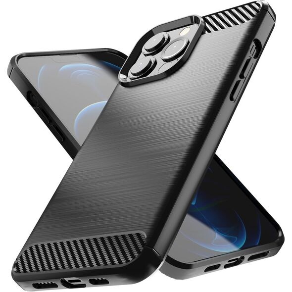 Hurtel Carbon Case elastyczne etui pokrowiec iPhone 13 Pro Max czarny 9405212 9145576212509