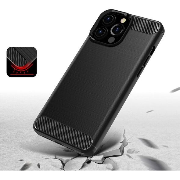 Hurtel Carbon Case elastyczne etui pokrowiec iPhone 13 Pro czarny 9405213 9145576212516