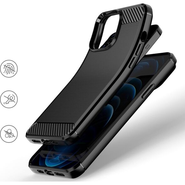 Hurtel Carbon Case elastyczne etui pokrowiec iPhone 13 Pro czarny 9405213 9145576212516