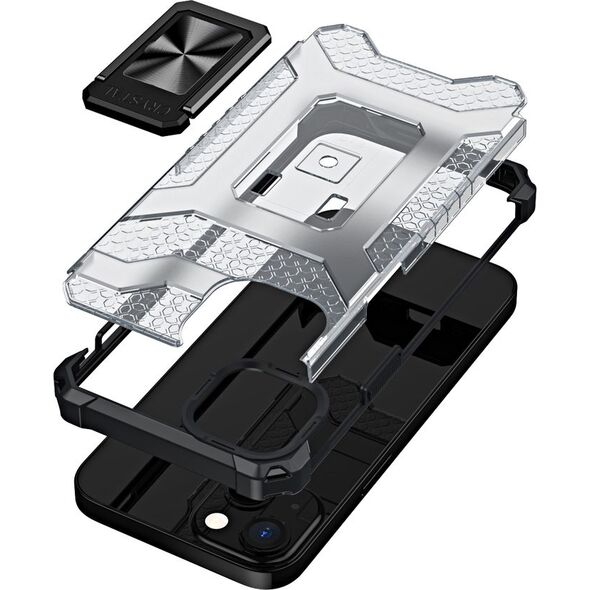 Hurtel Crystal Ring Case pancerne hybrydowe etui pokrowiec + magnetyczny uchwyt iPhone 13 czarny 9405224 9145576220610