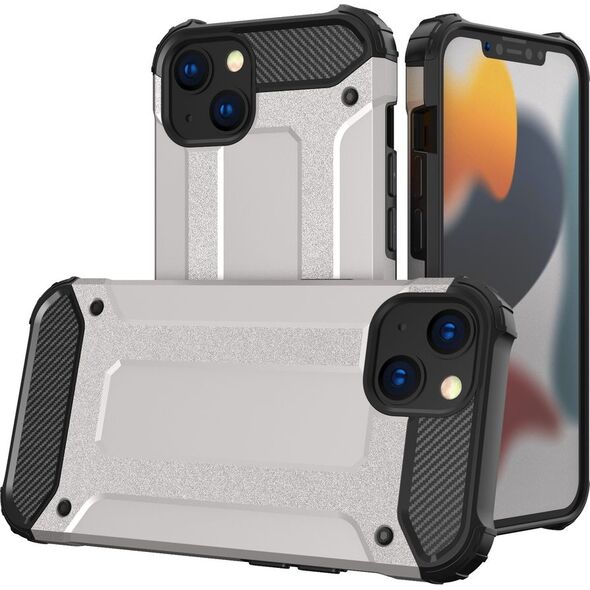 Hurtel Hybrid Armor pancerne hybrydowe etui pokrowiec iPhone 13 srebrny 9405264 9145576212448