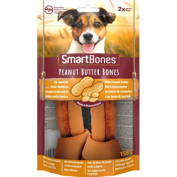 SmartBones Peanut Butter Bones Medium 2szt. [T027217] 9427546 810833027217