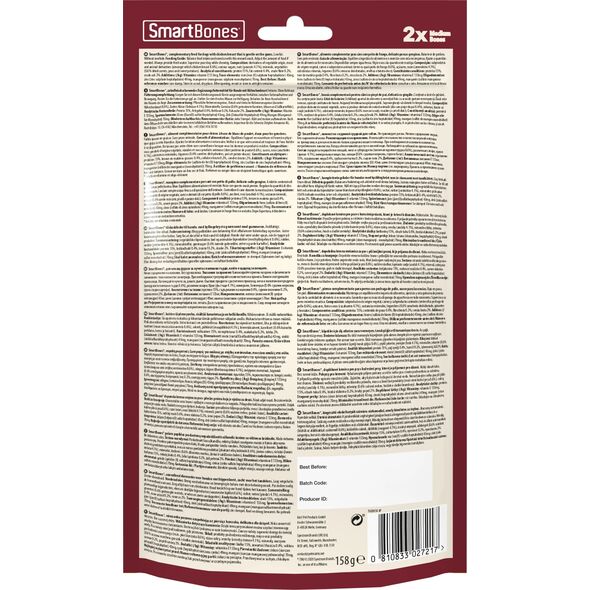 SmartBones Peanut Butter Bones Medium 2szt. [T027217] 9427546 810833027217