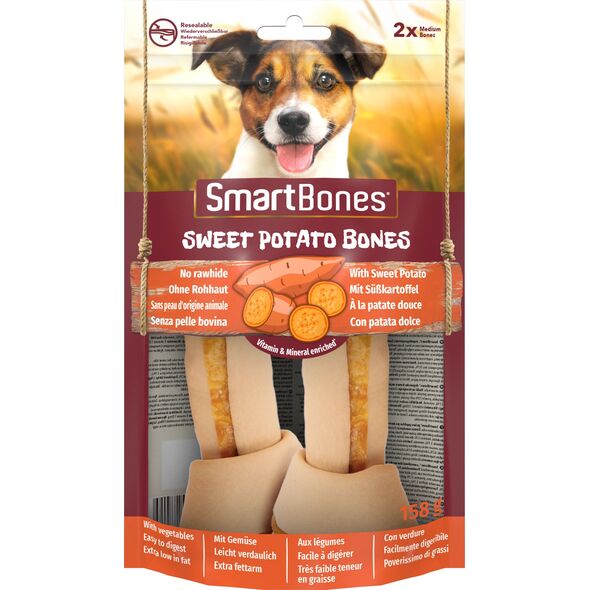 SmartBones Sweet Potato Bones Medium 2szt. [T027415] 9427550 810833027415