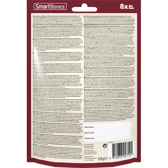 SmartBones Chicken Bones Mini 8szt. [T027101] 9427551 810833027101