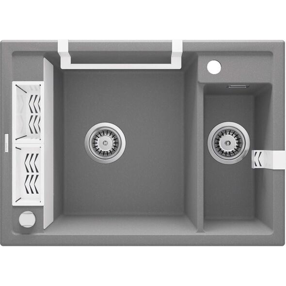 Zlewozmywak Deante MAGNETIC - granitowy magnetyczny 1.5-komorowy Szary (ZRM S503) 9458804 5908212095034