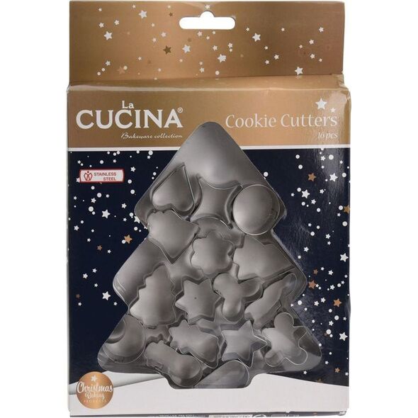 La Cucina Wykrawacze do ciastek pierników świąteczne foremki święta Boże Narodzenie 16 elementów 9475349 8711295217609
