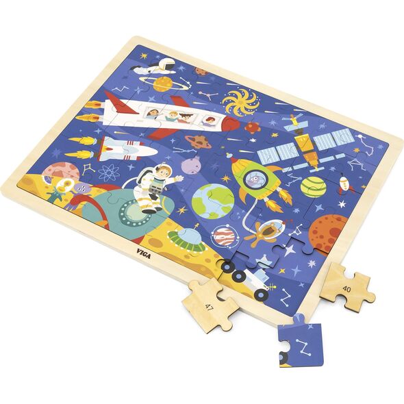 Viga Viga 44586 Puzzle na podkładce 48 elementów - poznajemy kosmos 9500811 6971608445866