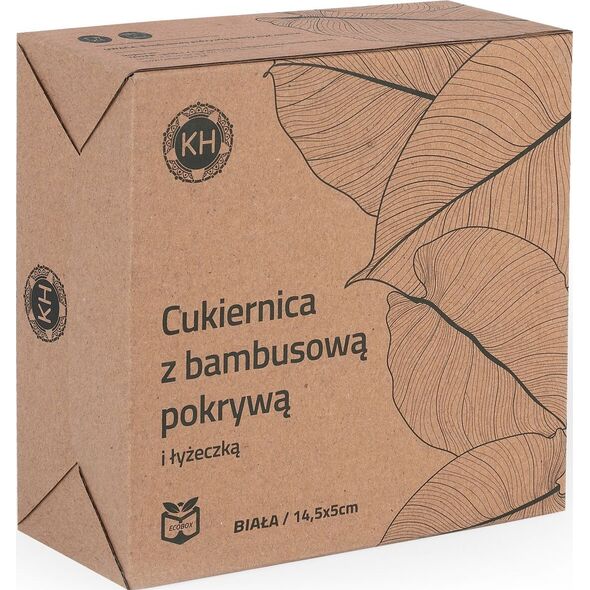 Konighoffer Cukiernica z pokrywką i łyżeczką Konighoffer biała () - 5903313424233 9503273 5903313424233