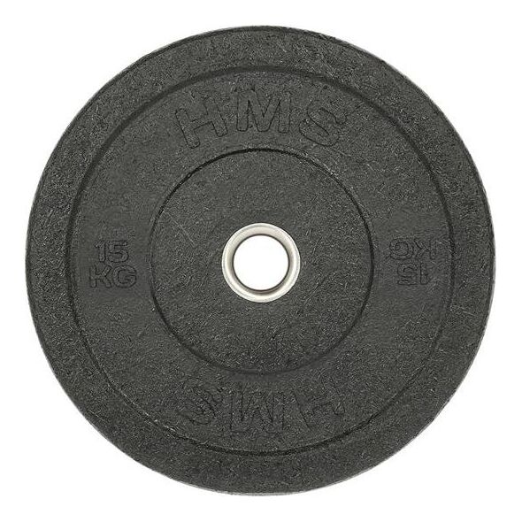 HMS Talerz olimpijski bumper czarny 15 kg 9503526 5907695596281