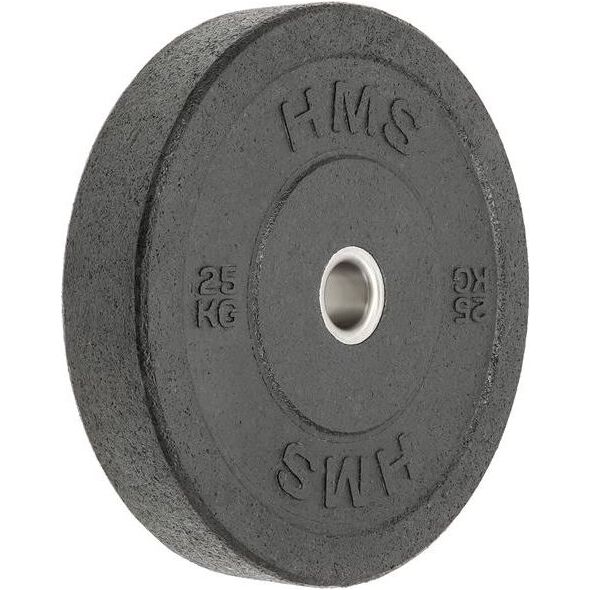 HMS Talerz Olimpijski Bumper Czarny 25 Kg 9503528 5907695596304