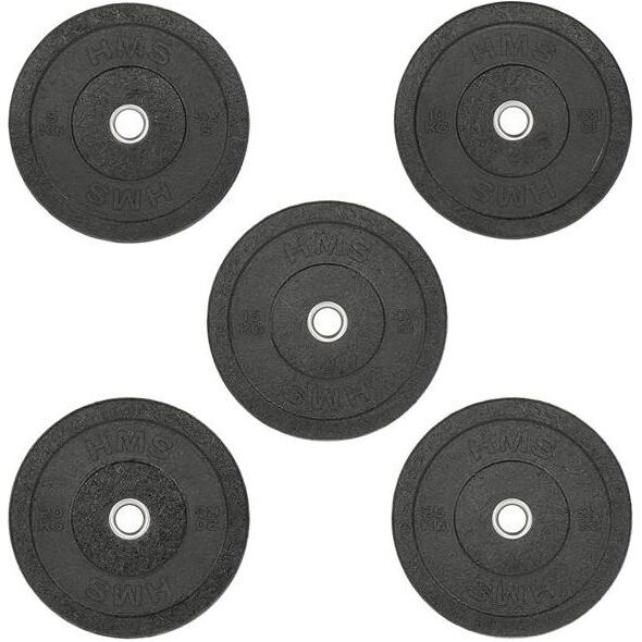 HMS Talerz Olimpijski Bumper Czarny 25 Kg 9503528 5907695596304
