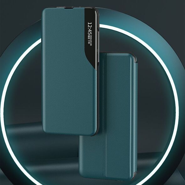 Hurtel Eco Leather View Case elegancki futerał etui z klapką i funkcją podstawki Samsung Galaxy A22 4G pomarańczowy 9511321 9145576220184