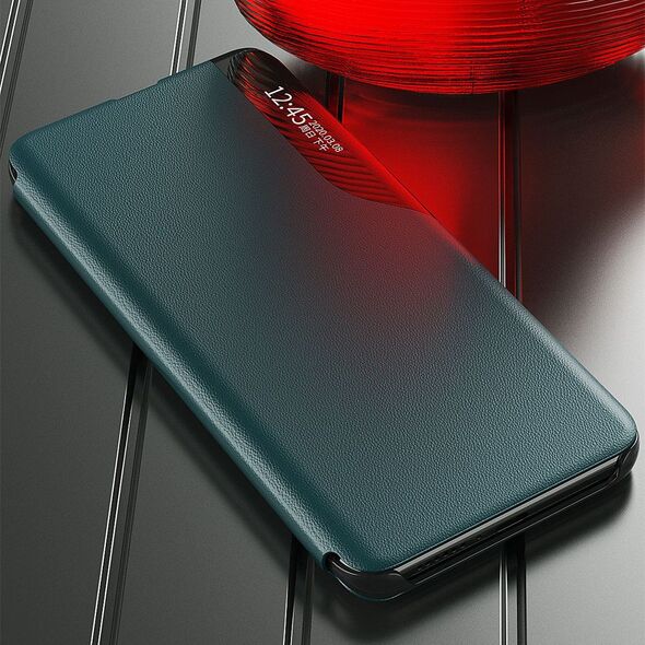 Hurtel Eco Leather View Case elegancki futerał etui z klapką i funkcją podstawki Samsung Galaxy A22 4G czerwony 9511323 9145576220207