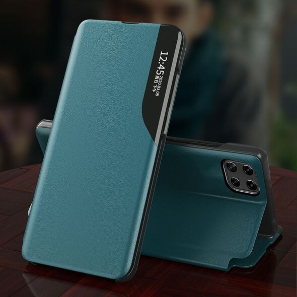 Hurtel Eco Leather View Case elegancki futerał etui z klapką i funkcją podstawki Samsung Galaxy A22 4G czerwony 9511323 9145576220207