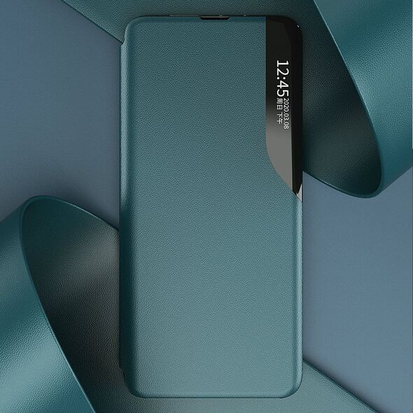 Hurtel Eco Leather View Case elegancki futerał etui z klapką i funkcją podstawki Samsung Galaxy A22 4G czerwony 9511323 9145576220207