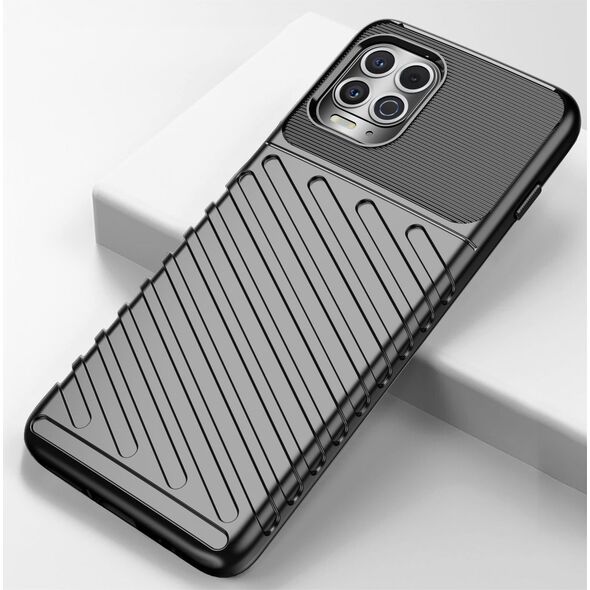 Hurtel Thunder Case elastyczne pancerne etui pokrowiec Motorola Moto G100 / Edge S czarny 9511344 9145576219966