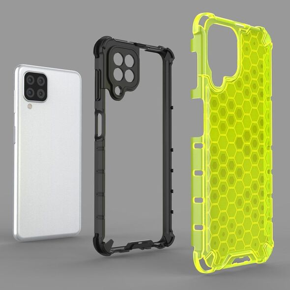 Hurtel Honeycomb etui pancerny pokrowiec z żelową ramką Samsung Galaxy A22 4G niebieski 9511358 9145576213490
