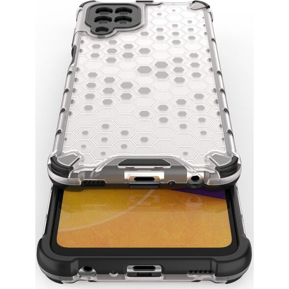 Hurtel Honeycomb etui pancerny pokrowiec z żelową ramką Samsung Galaxy A22 4G przezroczysty 9511361 9145576213520
