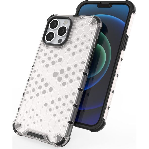 Hurtel Honeycomb etui pancerny pokrowiec z żelową ramką iPhone 13 Pro Max zielony 9511371 9145576213254