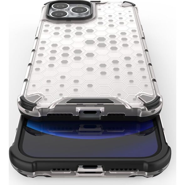 Hurtel Honeycomb etui pancerny pokrowiec z żelową ramką iPhone 13 Pro Max czerwony 9511372 9145576213261