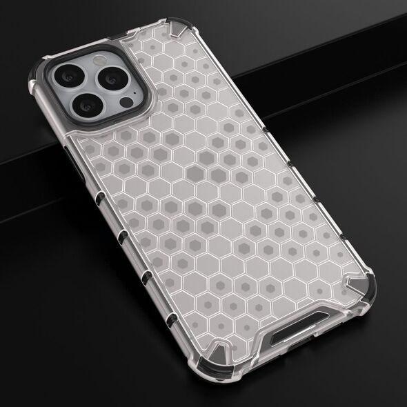 Hurtel Honeycomb etui pancerny pokrowiec z żelową ramką iPhone 13 Pro Max przezroczysty 9511373 9145576213278