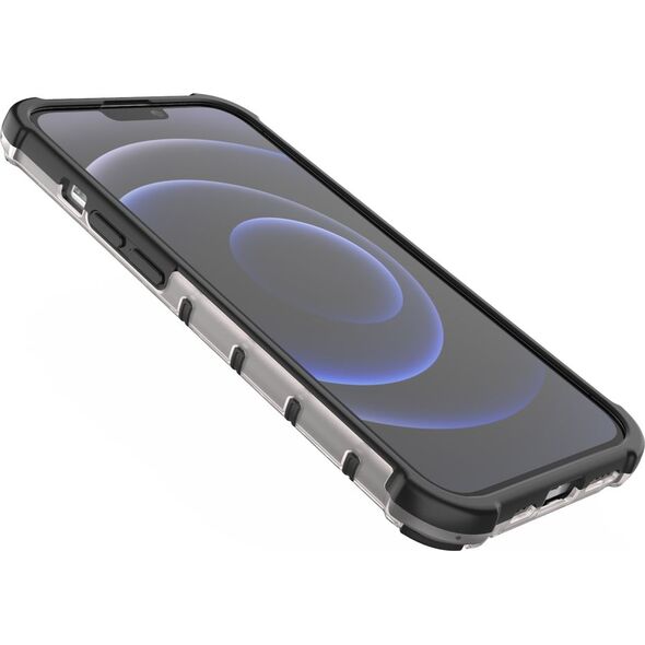 Hurtel Honeycomb etui pancerny pokrowiec z żelową ramką iPhone 13 Pro czarny 9511374 9145576213285