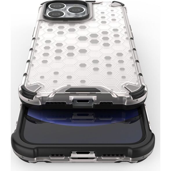 Hurtel Honeycomb etui pancerny pokrowiec z żelową ramką iPhone 13 Pro zielony 9511376 9145576213308