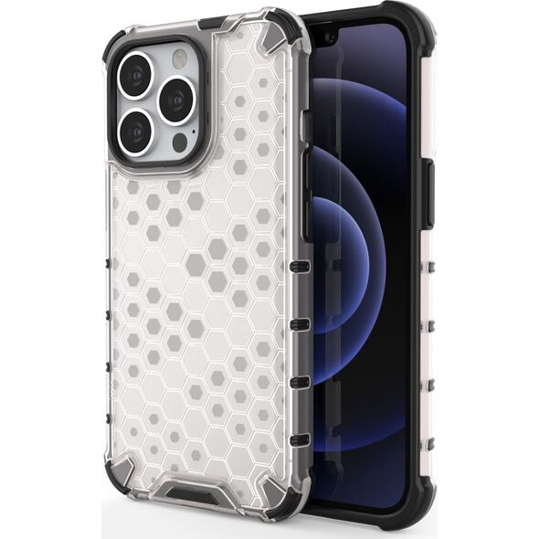 Hurtel Honeycomb etui pancerny pokrowiec z żelową ramką iPhone 13 Pro przezroczysty 9511378 9145576213322
