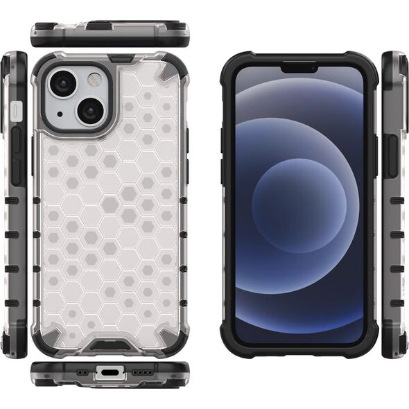 Hurtel Honeycomb etui pancerny pokrowiec z żelową ramką iPhone 13 mini przezroczysty 9511388 9145576213421