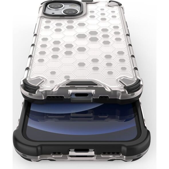 Hurtel Honeycomb etui pancerny pokrowiec z żelową ramką iPhone 13 mini przezroczysty 9511388 9145576213421