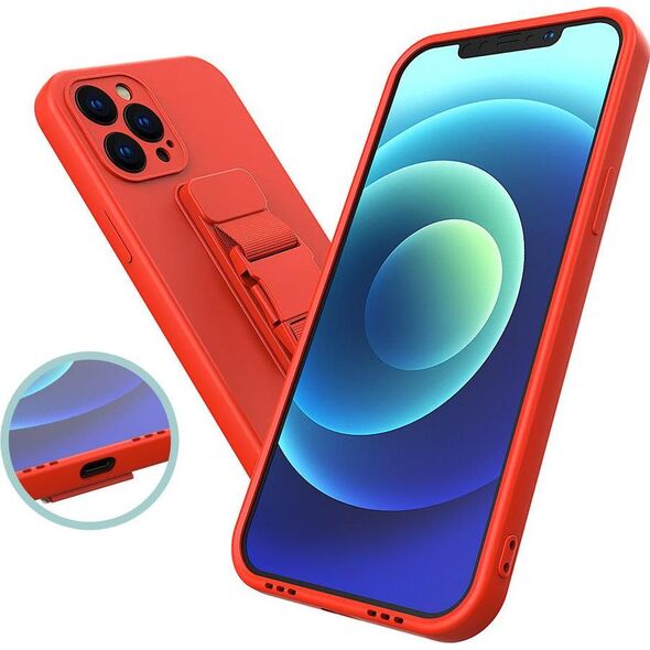 Hurtel Rope case żelowe etui ze smyczą łańcuszkiem torebka smycz iPhone 12 mini niebieski 9511444 9145576217658