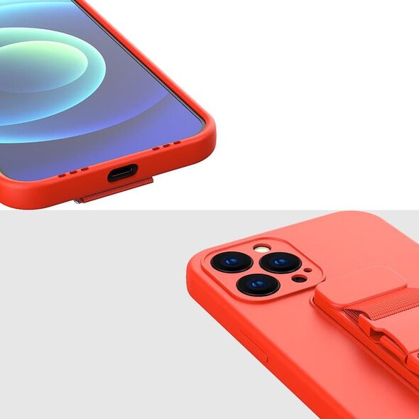Hurtel Rope case żelowe etui ze smyczą łańcuszkiem torebka smycz iPhone 12 mini różowy 9511445 9145576217665