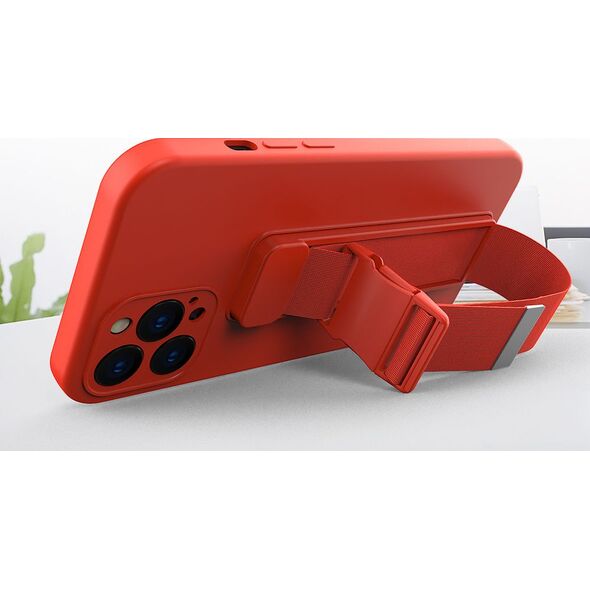 Hurtel Rope case żelowe etui ze smyczą łańcuszkiem torebka smycz iPhone 12 Pro Max ciemnozielony 9511474 9145576217955