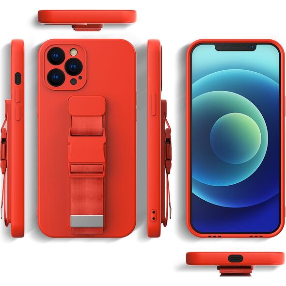Hurtel Rope case żelowe etui ze smyczą łańcuszkiem torebka smycz iPhone 12 Pro Max jasnoniebieski 9511475 9145576217962