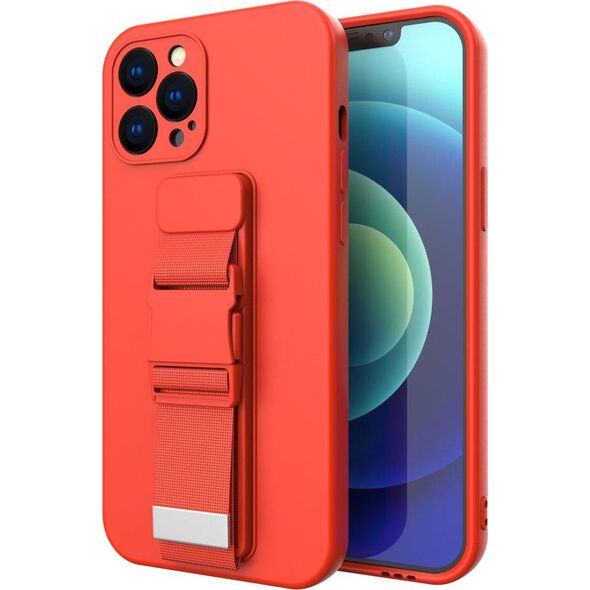 Hurtel Rope case żelowe etui ze smyczą łańcuszkiem torebka smycz Samsung Galaxy S21 Ultra 5G czerwony 9511564 9145576218853