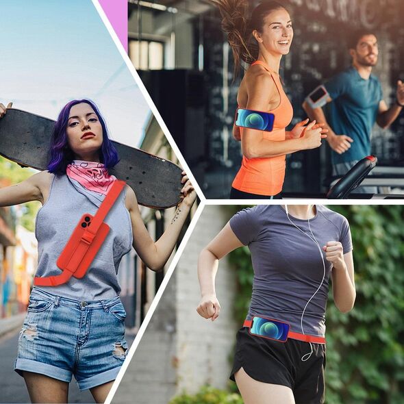 Hurtel Rope case żelowe etui ze smyczą łańcuszkiem torebka smycz Xiaomi Redmi 10X 4G / Xiaomi Redmi Note 9 różowy 9511593 9145576219140