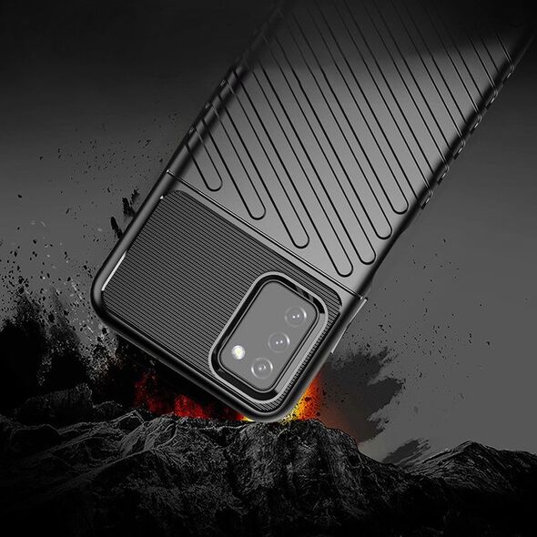 Hurtel Thunder Case elastyczne pancerne etui pokrowiec Samsung Galaxy A03s czarny 9511669 9145576220061