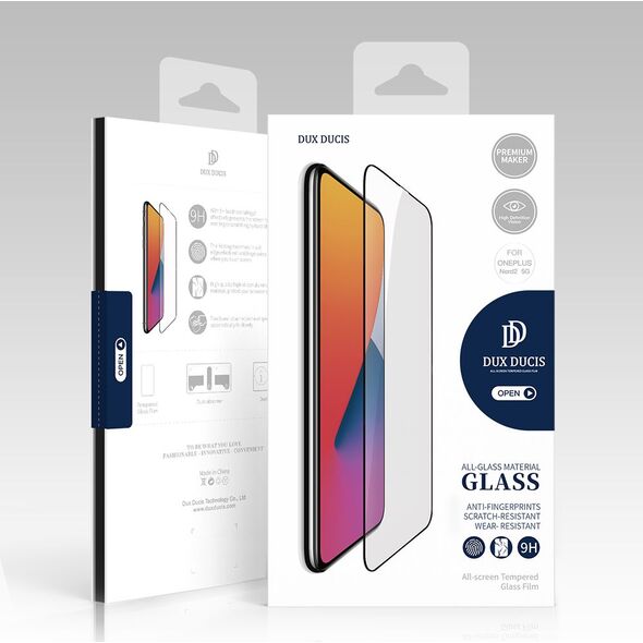 Dux Ducis Dux Ducis 10D Tempered Glass wytrzymałe szkło hartowane 9H na cały ekran z ramką OnePlus Nord N200 5G czarny (case friendly) 9511719 6934913048436