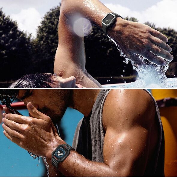 Hurtel Protect Strap Band opaska z etui do Watch 7 / 6 / 5 / 4 / 3 / 2 / SE (45 / 44 / 42mm) obudowa pancerny pokrowiec na zegarek różowy 9537663 5907769311826