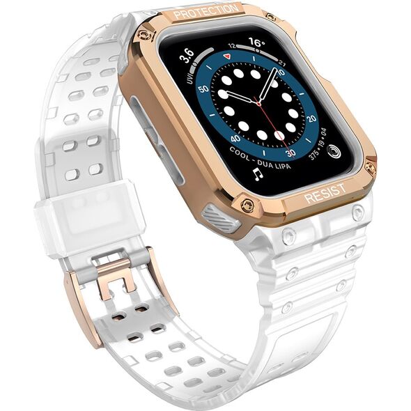 Hurtel Protect Strap Band opaska z etui do Watch 7 / 6 / 5 / 4 / 3 / 2 / SE (45 / 44 / 42mm) obudowa pancerny pokrowiec na zegarek różowy 9537665 9145576231722