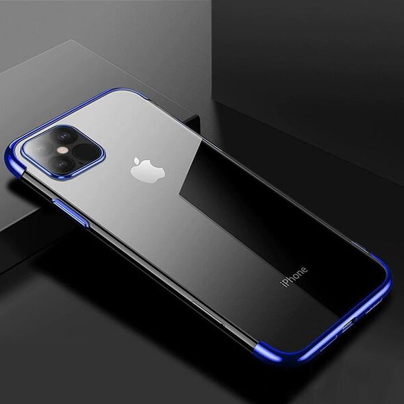 Hurtel Clear Color case żelowy pokrowiec etui z metaliczną ramką iPhone 13 mini niebieski 9537683 9145576231890