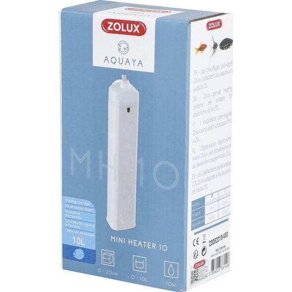 Zolux AQUAYA Mini Heater - grzałka do akw. 0-10 l kol. biały 9539807 3336023361406
