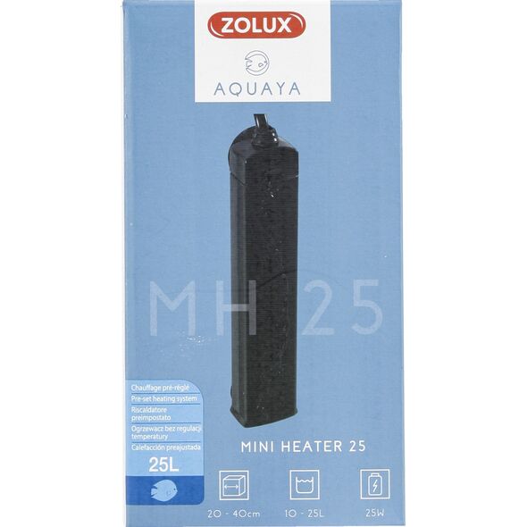 Zolux AQUAYA Mini Heater - grzałka do akw. 10-25 l kol. czarny 9539809 3336023361437