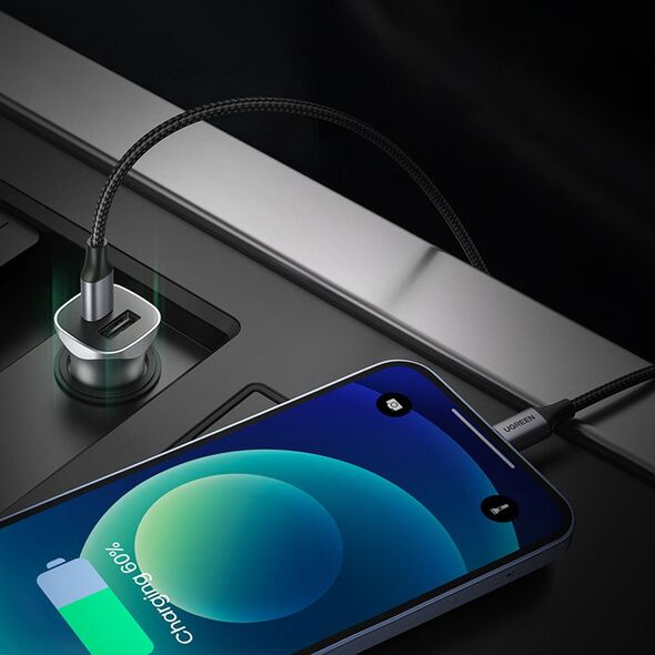 Ładowarka Ugreen CD130 1x USB-A 1x USB-C 4.8 A  (UGR1113GRY) 9541158 6957303837809
