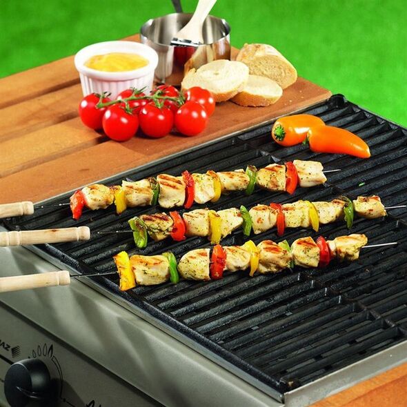 BBQ Szpikulec, szpikulce stalowe do szaszłyków, zestaw do grilla, 4 sztuki, 38,5 cm 9545791 8711252456539