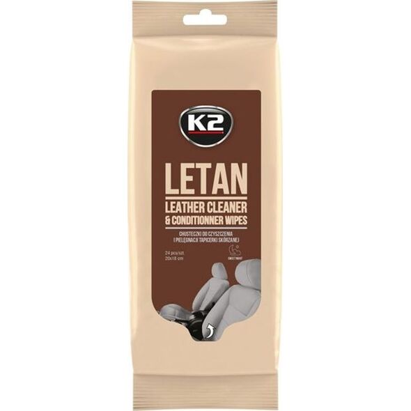 K2 Chusteczki do tapicerki skórzanej K2 Letan Wipes 24 szt. 9546081 5906534019202