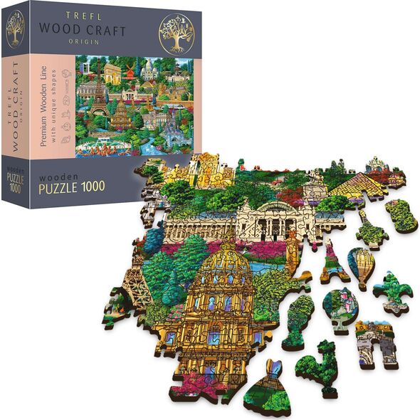 Trefl Puzzle drewniane 1000 Francja - znane miejsca 9595464 5900511201505
