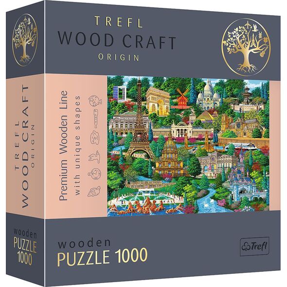 Trefl Puzzle drewniane 1000 Francja - znane miejsca 9595464 5900511201505