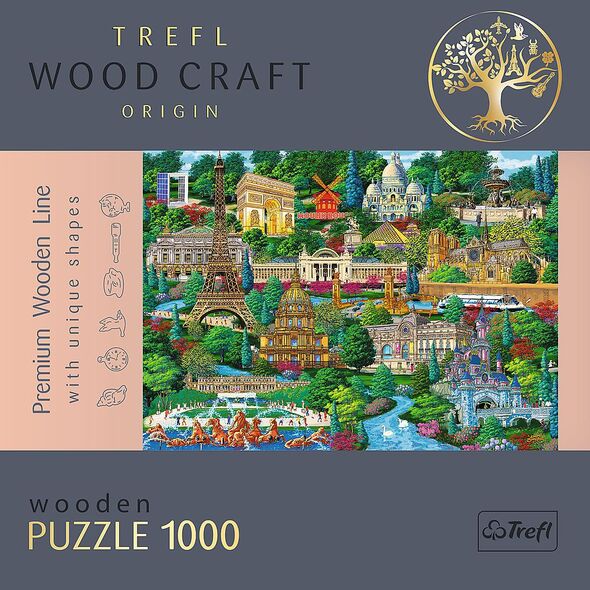 Trefl Puzzle drewniane 1000 Francja - znane miejsca 9595464 5900511201505